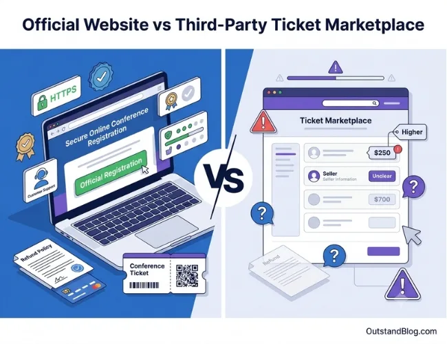 Official website vs third-party marketplace comparison for GamificationSummit ticket sales